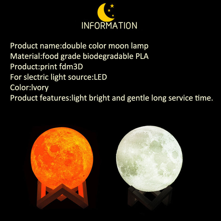 Rechargeable Moon Lamp LED Night Light