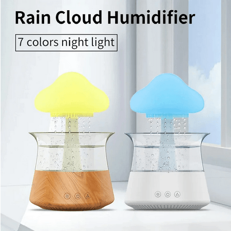 Cloud And Raindrop Humidifier Colorful Mushroom Forest Aromatherapy